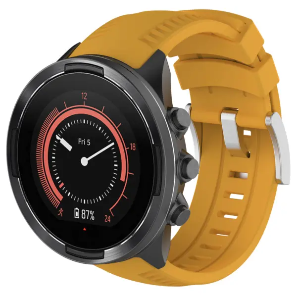 Su.r24 Main Orange StrapsCo Silicone Rubber Watch Band Strap Compatible With Suunto 9