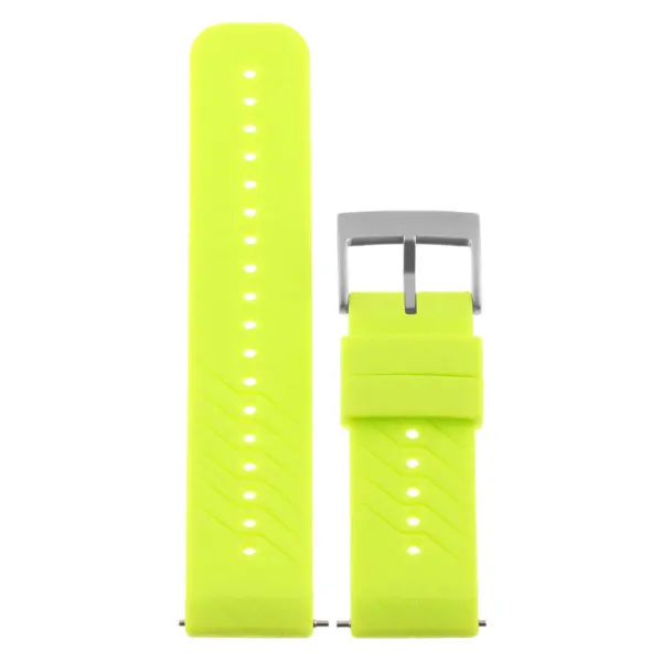 Su.r23 Main Green (Silver Buckle) StrapsCo Silicone Rubber Watch Band Strap Compatible With Suunto Spartan Sport Wrist HR Baro