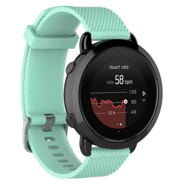 Su.r20 Main Mint Green StrapsCo Silicone Rubber Watch Band Strap Compatible With Suunto 3 Fitness