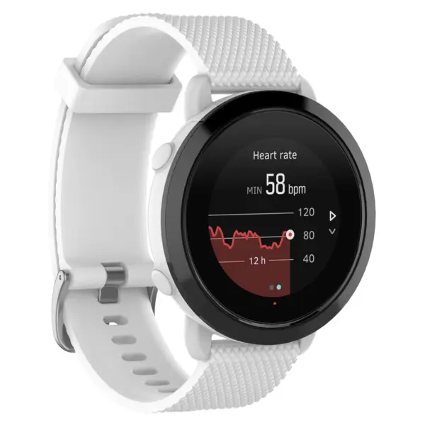 Su.r20 Main White StrapsCo Silicone Rubber Watch Band Strap Compatible With Suunto 3 Fitness