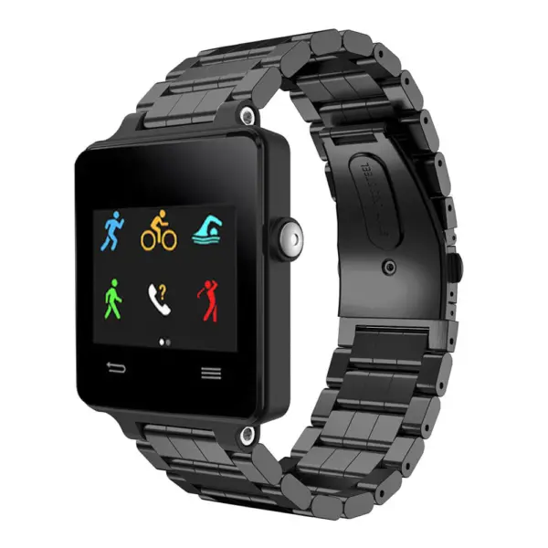 G.m17.mb Main Black StrapsCo Stainless Steel Link Watch Band Strap For Garmin Vivoactive
