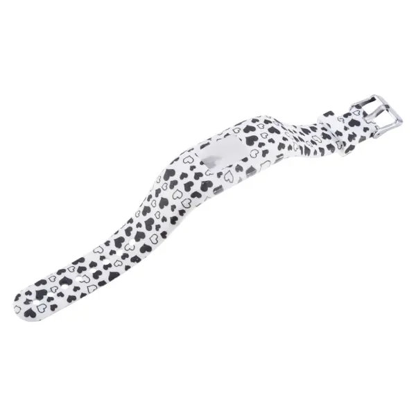 G.r39.w Alt Black & White Hearts StrapsCo Silicone Rubber Replacement Watch Band Strap For Garmin Vivofit JR