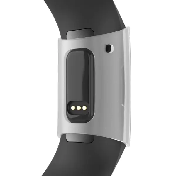 Fb.pc8.22 Back White StrapsCo Silicone Rubber Protective Case For Fitbit Charge 3