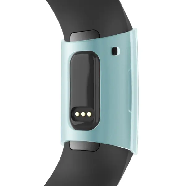 Fb.pc8.11 Back Mint Green StrapsCo Silicone Rubber Protective Case For Fitbit Charge 3