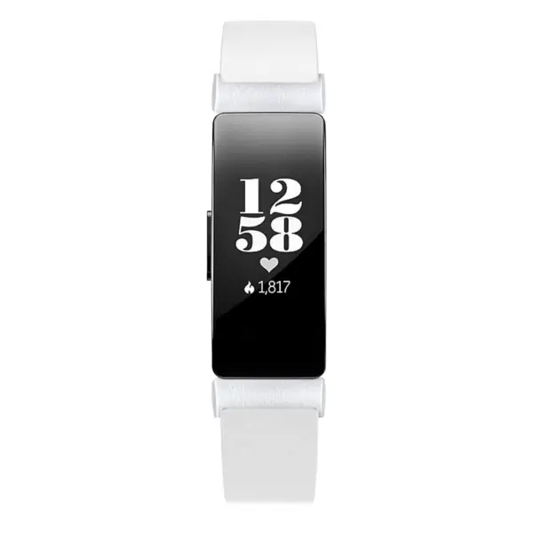 Fb.l31.22 Up White StrapsCo Double Wrap Around Leather Watch Band Strap For Fitbit Inspire & Inspire HR