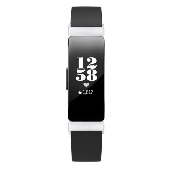 Fb.l31.1 Up Black StrapsCo Double Wrap Around Leather Watch Band Strap For Fitbit Inspire & Inspire HR