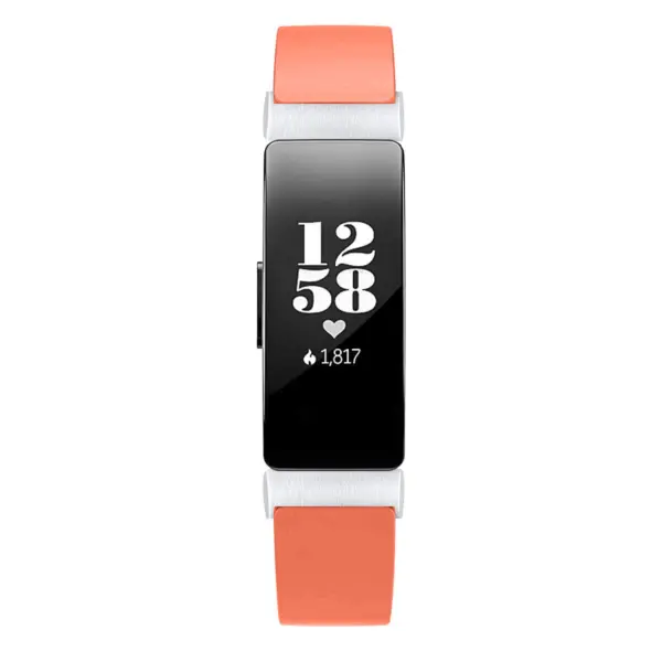 Fb.l31.12 Up Orange StrapsCo Double Wrap Around Leather Watch Band Strap For Fitbit Inspire & Inspire HR
