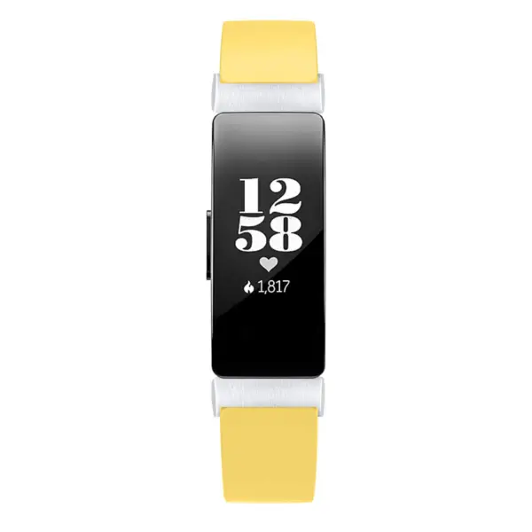 Fb.l31.10 Up Yelow StrapsCo Double Wrap Around Leather Watch Band Strap For Fitbit Inspire & Inspire HR