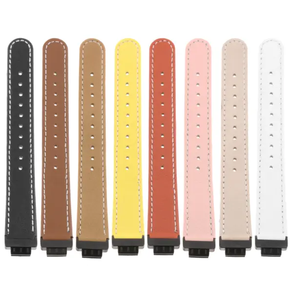 Fb.l21.mb All Colors StrapsCo Leather Watch Band Strap With Contour Stitching And Black Buckle For Fitbit Inspire & Inspire HR