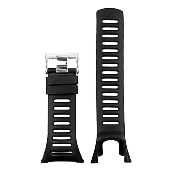 Su.r4.1ss Silcone Strap W Polished Buckle In Black