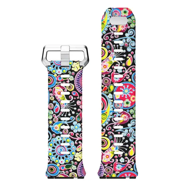 Fb.r29.i Top Psychedelic Pattern Rubber Strap Fits Fitbit Ionic