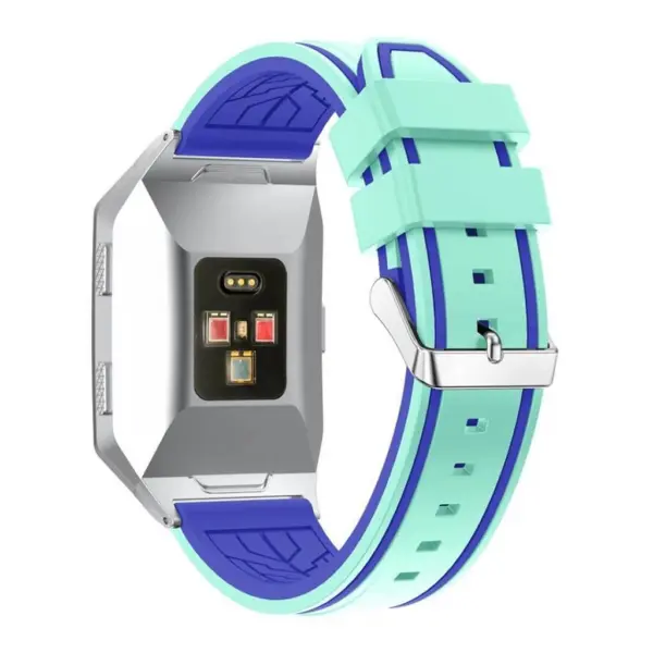 Fb.r21.11.5 Silicone Rubber Sport Strap With Accent Color In Mint Green And Blue 2