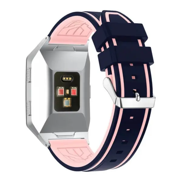 Fb.r21.5a.13 Silicone Rubber Sport Strap With Accent Color In Mindnight Blue And Pink 2