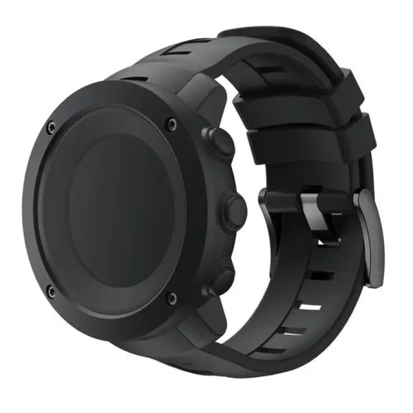 Su.r6.1 Silicone Rubber Strap For Sunnto Ambit3 In Black