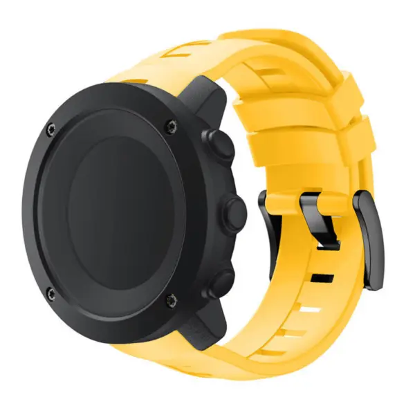 Su.r6.10 Silicone Rubber Strap For Sunnto Ambit3 In Yellow
