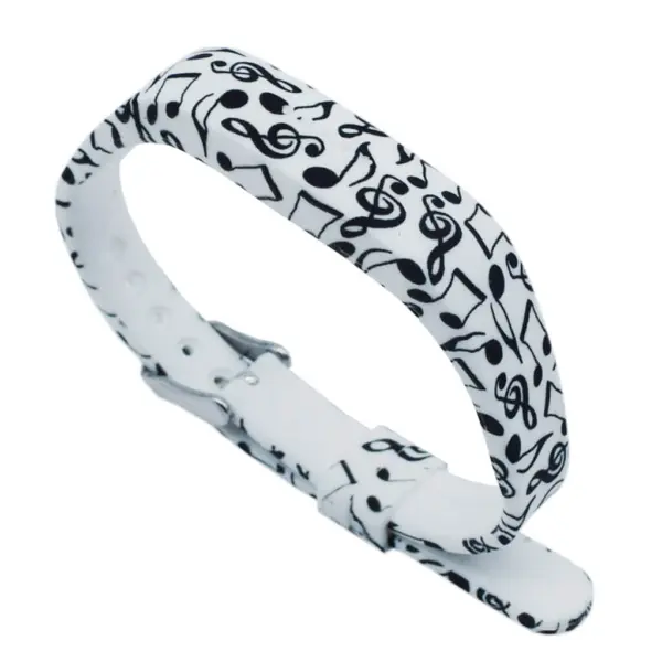 Fb.r6.f Patterned Silicone Strap For Flex 2 In Muusic Notes