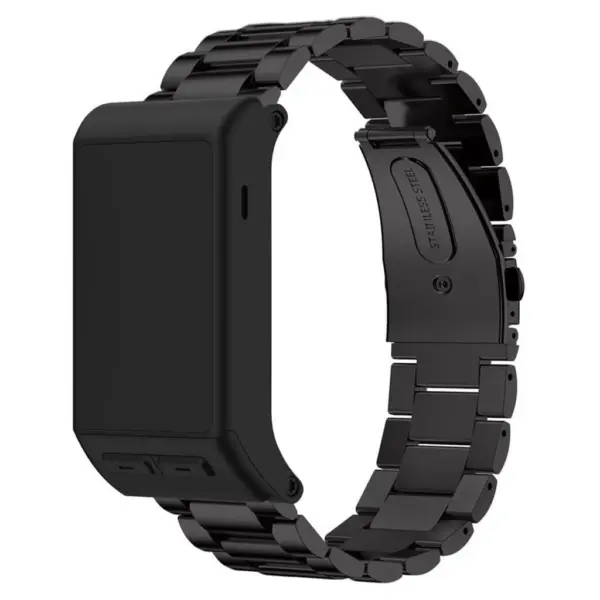 G.m5.mb Stainless Steel H Link Band Garmin Vivoactive HR In Black
