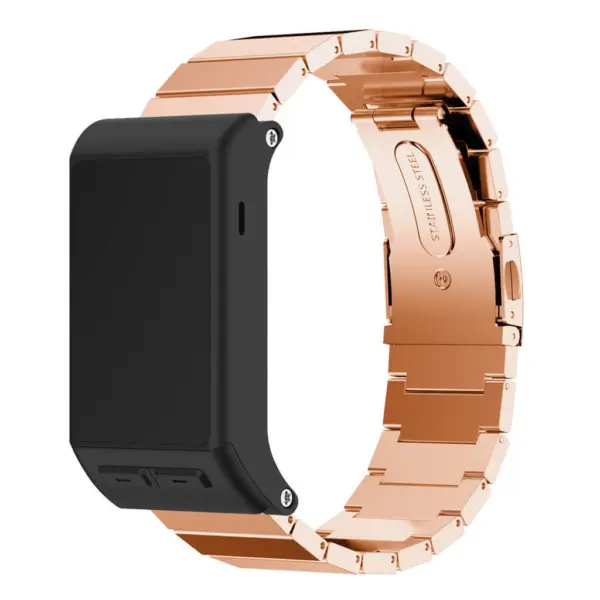 G.m6.rg Stainless Steel Rectanglar Link For Garmin Vivoactive HR In Rose Gold