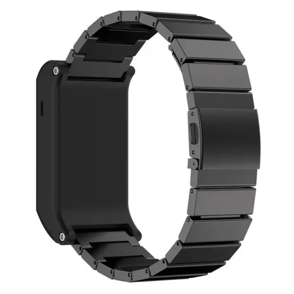 G.m6.mb Stainless Steel Rectanglar Link For Garmin Vivoactive HR In Black 2