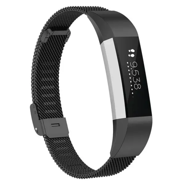 Fb.m3.mb Main Black StrapsCo Milanese Mesh Stainless Steel Watch Band Strap For FitBit Alta, FitBit Alta HR, FitBit Ace