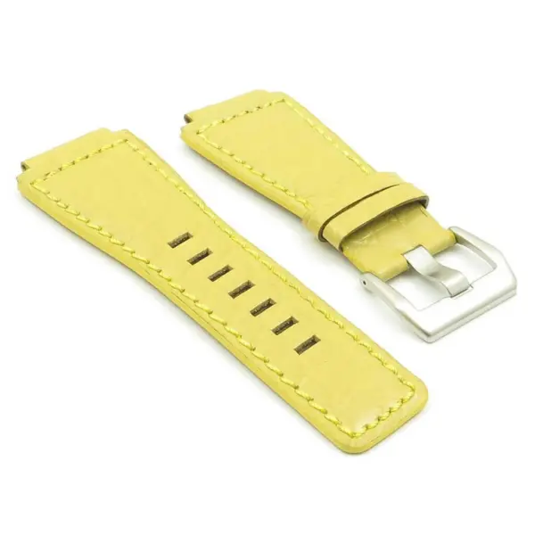 BR3.10 DASSARI Boulder Alligator Embossed Leather Strap for Bell and Ross in Yellow