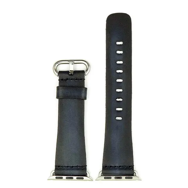 st793.1 Vintage Leather Watch Strap for Apple Watches in Black