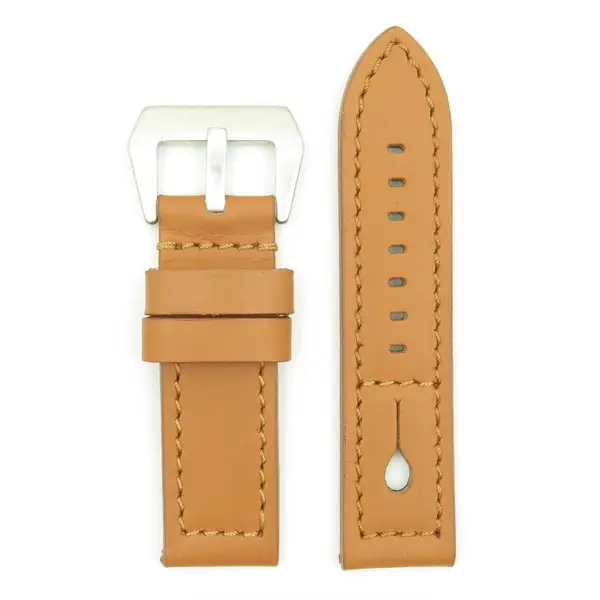 DASSARI Keyhole p620.3 Thick Italian Leather Strap in Tan