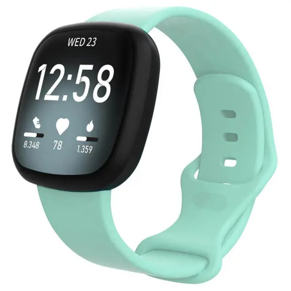 Fb.r59.11a Main Mint StrapsCo Silicone Rubber Infinity Watch Band Strap For Fitbit Versa 3 & Fitbit Sense Updated (1)