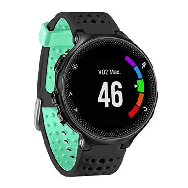 g.r3.1.7 Silcone Strap for Forerunner 3 in Black and Green