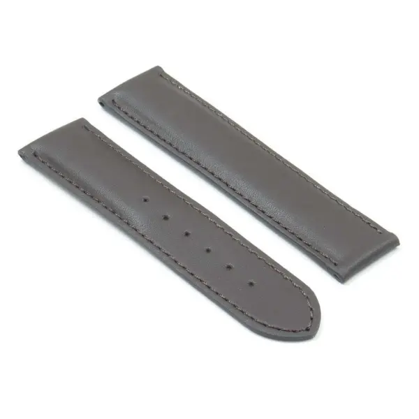 DASSARI Modena ome10.2 Smooth Italian Leather Strap for Deployment Clasp in Brown