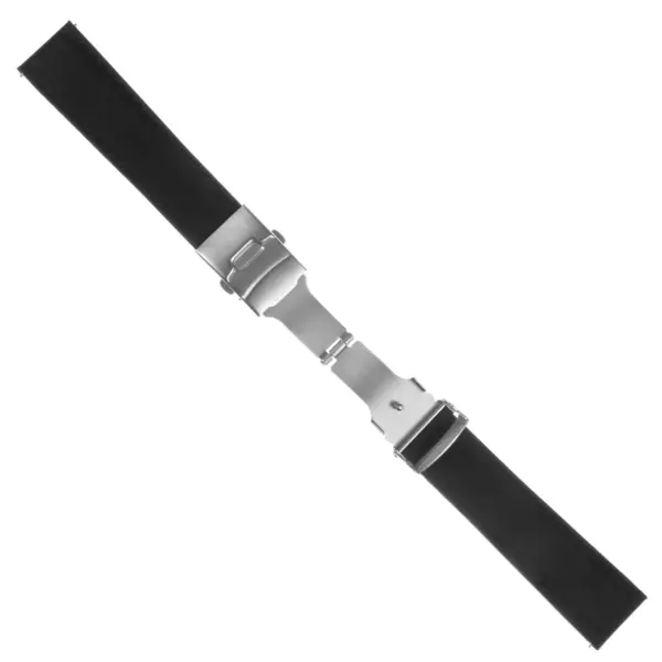 Pu12.1.1 Silcone Rubber Strap In Black Pic 2