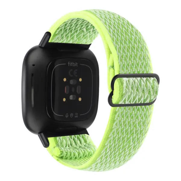 Fb.ny41.11 Back Neon Green StrapsCo Nylon Strap For Fitbit Versa 3 Fitbit Sense Nylon
