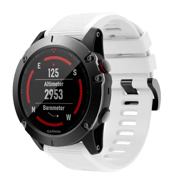 g.r70.22 Main White StrapsCo Silicone Strap for Garmin Fenix 5X 1