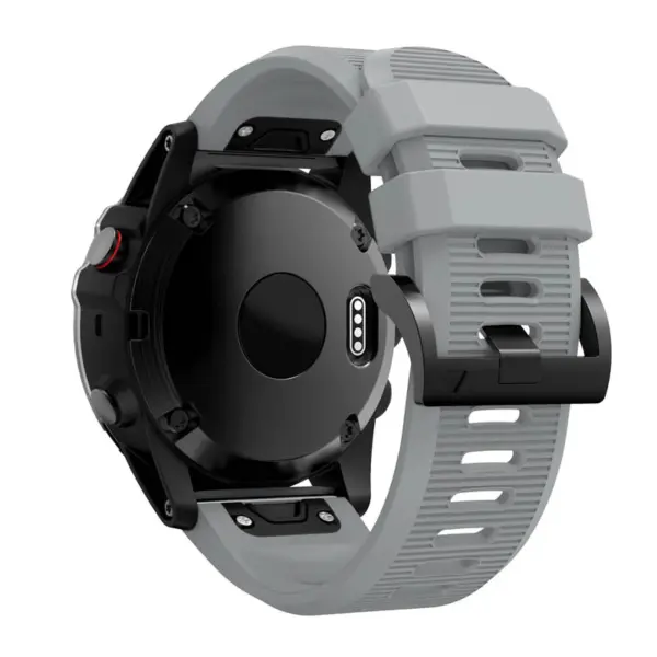 g.r70.7 Back Grey StrapsCo Silicone Strap for Garmin Fenix 5X 1
