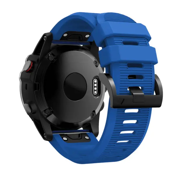 g.r70.5 back Blue StrapsCo Silicone Strap for Garmin Fenix 5X 1