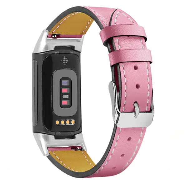 Fb.l46.13 Main Pink StrapsCo Genuine Leather Band For Fitbit Charge 5