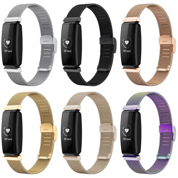 fb.m135 All Color StrapsCo Stainless Steel Mesh Watch Band Strap for Fitbit Inspire 2