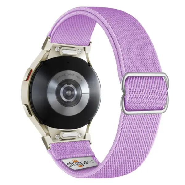 ny100.18b.st Back Lavender StrapsCo Nylon Stretch Watch Band Strap For Samsung Galaxy Watch 6
