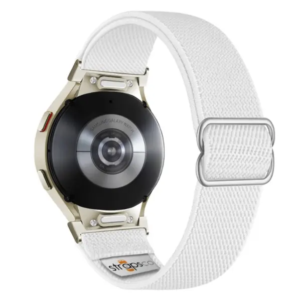 ny100.22.st Back White StrapsCo Nylon Stretch Watch Band Strap For Samsung Galaxy Watch 6