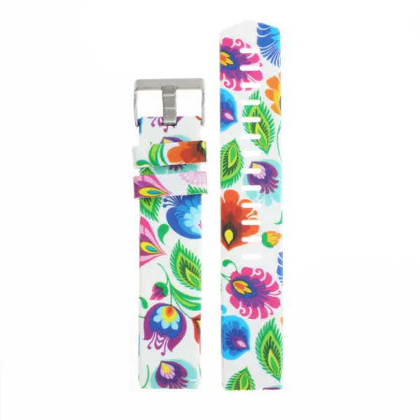 FIXfb.r12.y Silicone Strap For Charge 2 W Alien Colorful Flowers 2