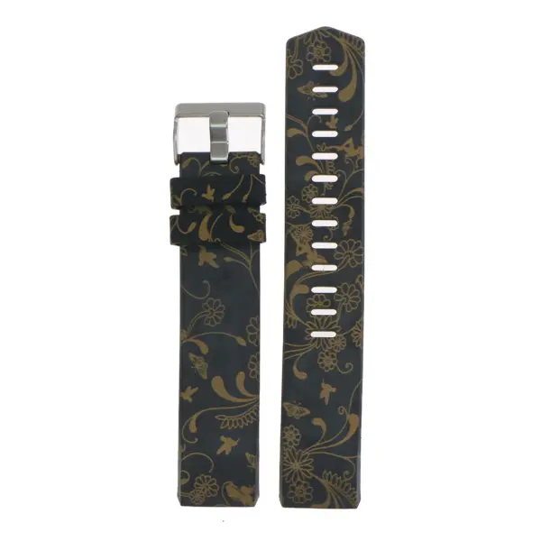 FIXfb.r12.k Silicone Strap For Charge 2 W Humming & Bird Flower Gold 2