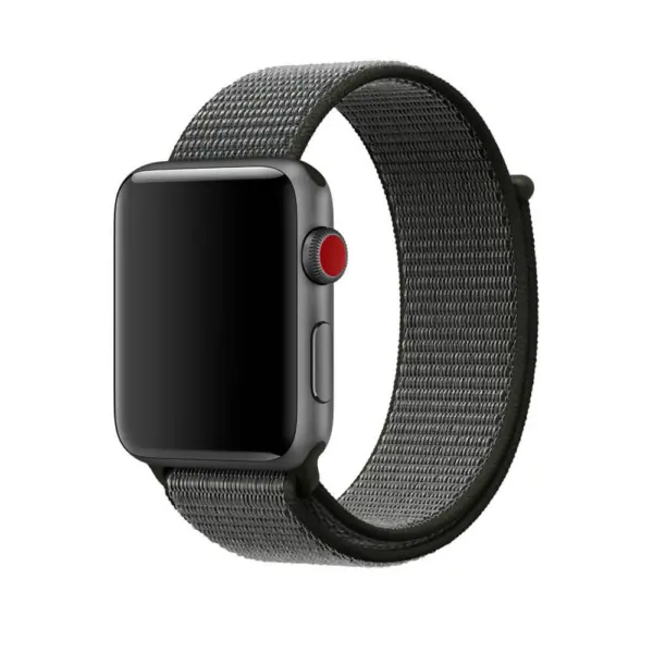A.ny3.11.7 Main Olive Green & Grey StrapsCo Woven Nylon Watch Band Strap For Apple Watch Series 123 38mm 42mm