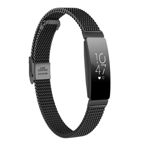 Fb.m102.mb Main Black StrapsCo Stainless Steel Shark Mesh Watch Band Strap For Fitbit Inspire & Inspire HR